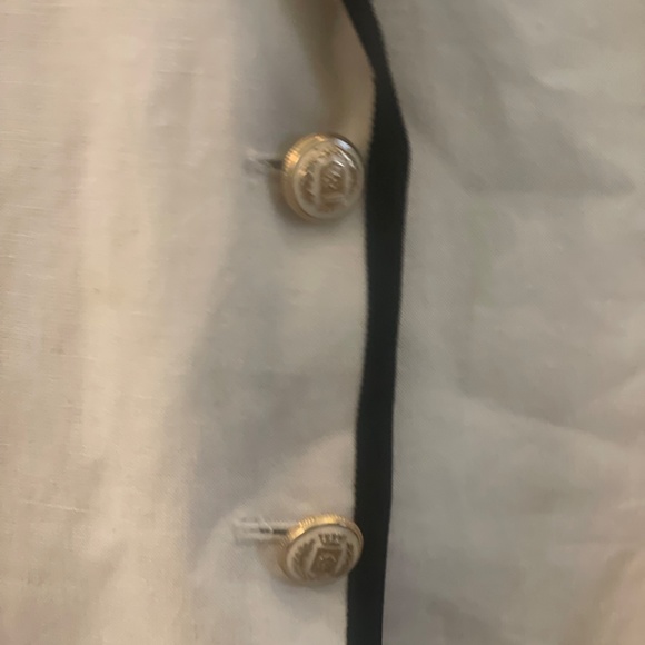 J.Crew White Schoolboy Blazer with Black Trim - Picture 3 of 5